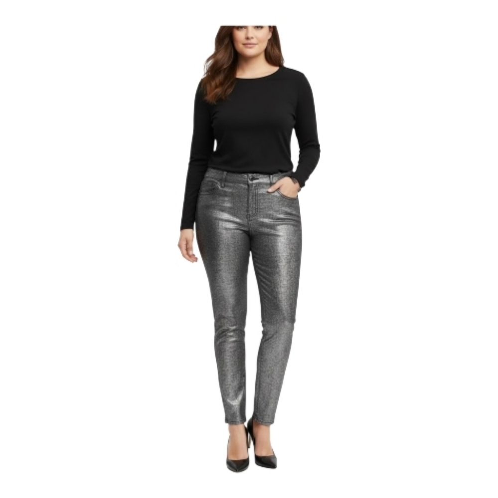 Chico's Girlfriend Coated Ankle Jeans, Size 2.5R Or Size 14R, NWT